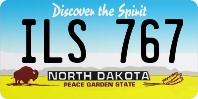 ND license plate ILS767