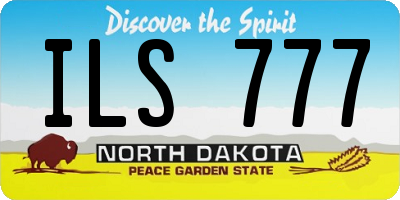 ND license plate ILS777