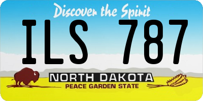 ND license plate ILS787