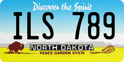 ND license plate ILS789