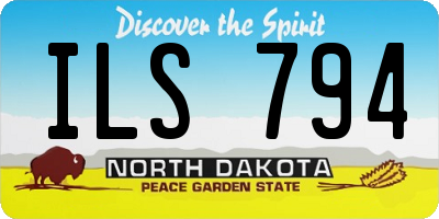 ND license plate ILS794