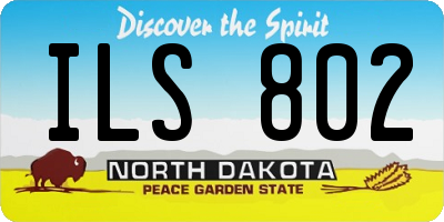 ND license plate ILS802