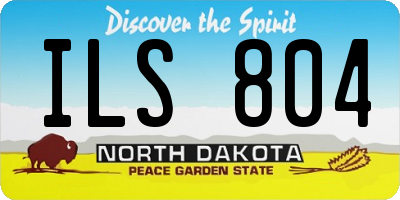 ND license plate ILS804
