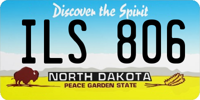 ND license plate ILS806