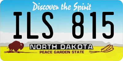 ND license plate ILS815