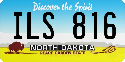 ND license plate ILS816