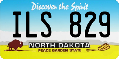 ND license plate ILS829