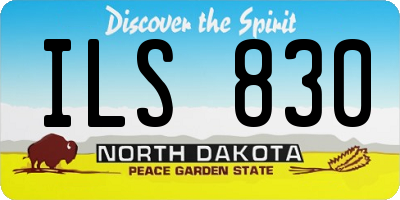 ND license plate ILS830