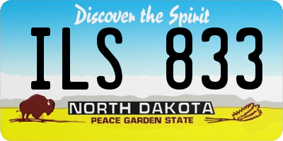 ND license plate ILS833