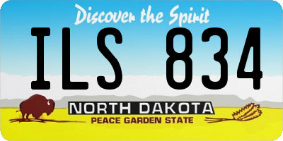 ND license plate ILS834