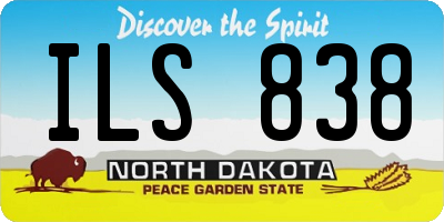 ND license plate ILS838