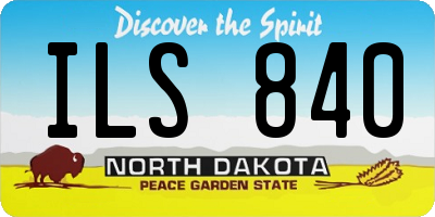ND license plate ILS840