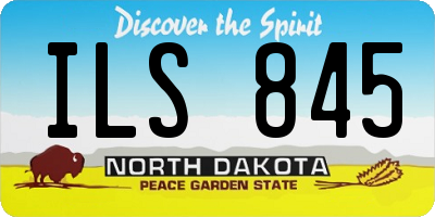 ND license plate ILS845