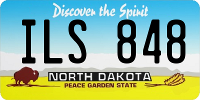 ND license plate ILS848