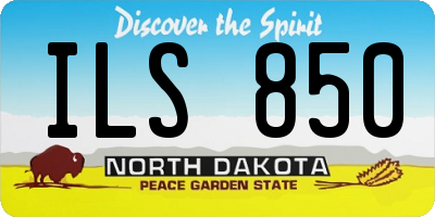 ND license plate ILS850