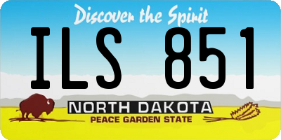 ND license plate ILS851