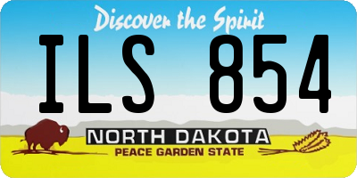 ND license plate ILS854