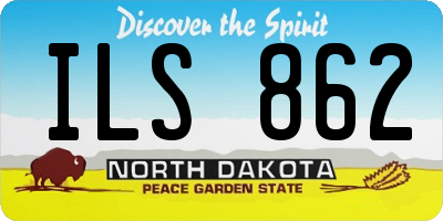 ND license plate ILS862