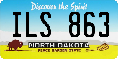 ND license plate ILS863