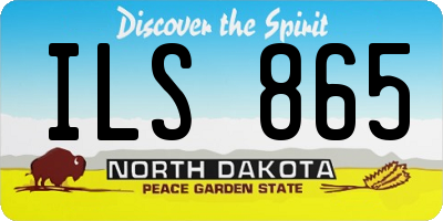 ND license plate ILS865