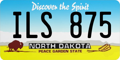 ND license plate ILS875