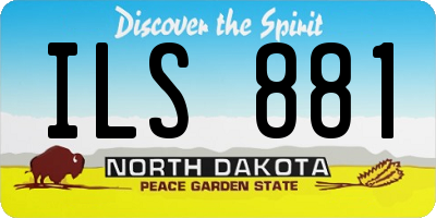 ND license plate ILS881