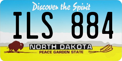 ND license plate ILS884