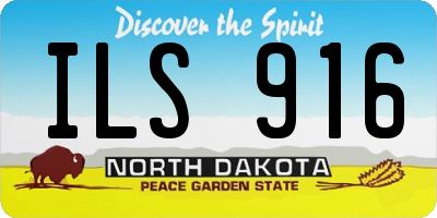 ND license plate ILS916