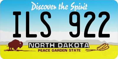 ND license plate ILS922