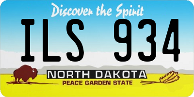 ND license plate ILS934