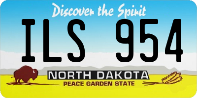 ND license plate ILS954