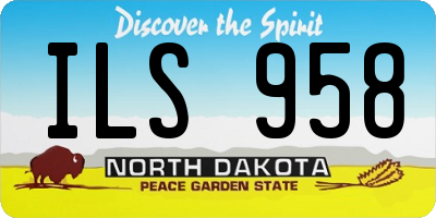ND license plate ILS958