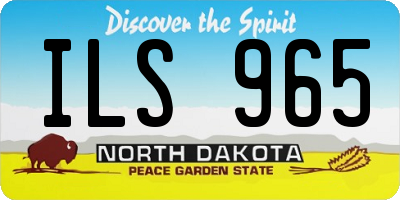 ND license plate ILS965