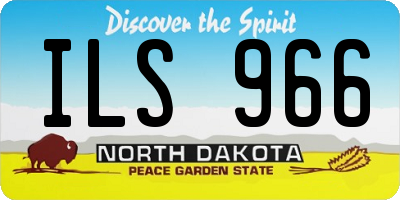 ND license plate ILS966