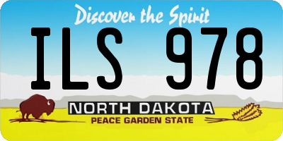 ND license plate ILS978