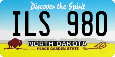 ND license plate ILS980