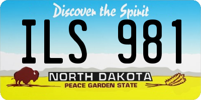 ND license plate ILS981