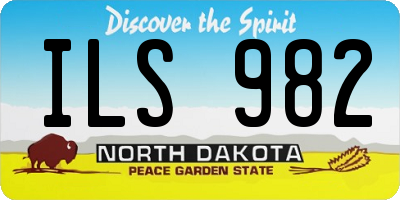 ND license plate ILS982