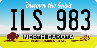ND license plate ILS983