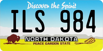 ND license plate ILS984