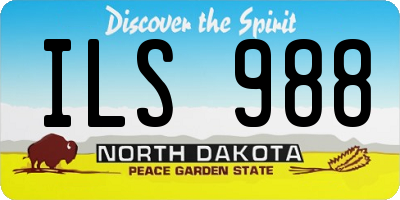 ND license plate ILS988