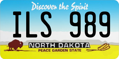 ND license plate ILS989