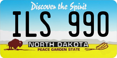 ND license plate ILS990