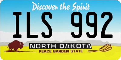 ND license plate ILS992