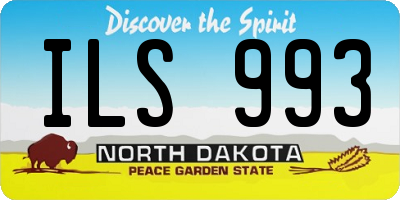 ND license plate ILS993