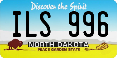 ND license plate ILS996