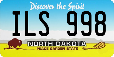 ND license plate ILS998