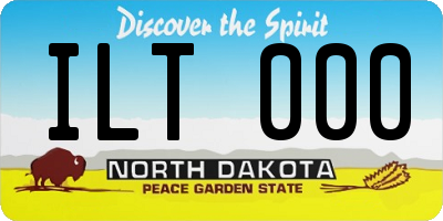 ND license plate ILT000
