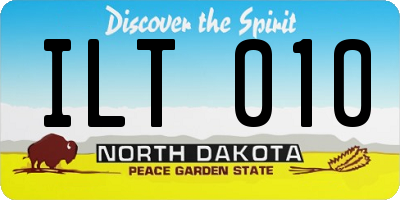 ND license plate ILT010
