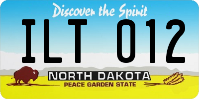 ND license plate ILT012